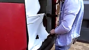 Tony gets alongside the van & undresses majk before get him on his knees to drill his ass - bromo