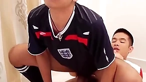 Asian watersports and bareback fuck