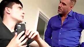 Stepdaddy bringing stepson to his knees, proceeds to properly discipline him - creepdad