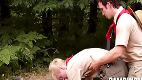 Camp tutor motivates twink to workout