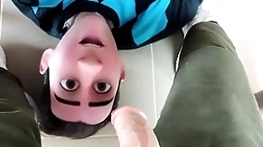 Step gay dad - under table breakfast - mums downstairs & stepdad is hungry should i help feed him?