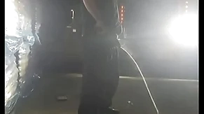 Moistness piss far the headlights