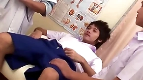 Asian petite twink 3some barebacked with the addition of facialized at doctor