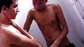 Asian twink in advance barebacking latino for jizz in his mouth