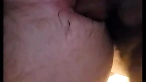 Cum dripping of hairy hole