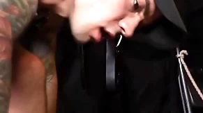 Rough gay sex in bdsm dungeon