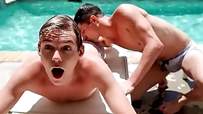 Pool party turns into a wild ass fucking marathon as the two stepbrothers taylor reign and jack bailey start having sex by the pool, and in the pool!