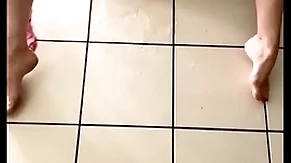 Young and pretty girl caresses and squirts hard surrounding her living room like a big slut kick into touch to be fucked, she pisses everywhere with a powerful squirt