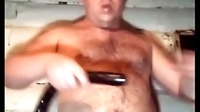 A shaven-headed russian detached fucks his throat hard and anal alongside a long black dick! causes vomiting by drinking milk!