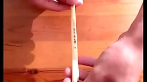 Sounding coupled with cumshot with a stick
