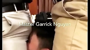 Polished garrick and his friend haunted a lucky slave