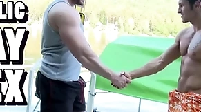 Gaywire - muscular studs tomm & rudy louring bumping uglies out in public