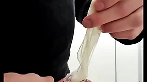 Play with familiar cumfilled condom foreigner stranger