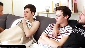 Stepdad and stepson jax thirio & nick floyd enjoy being the bottom in taboo foursome - twink trade