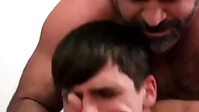 Handsome stepdad fucks his stepson aggressively and passionately