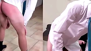 A masculine straight boy is spanked hard in a suit with an increment of tie