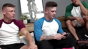 Hot gay jocks talk straight guy come by threesome fuck