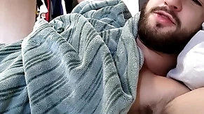 Straight roommate invites you to bed for a nap - hairy chested stud - uncut cock - alpha male