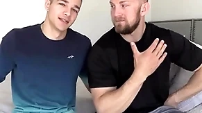 Jayden monster cock spreads his acquisitive hole for bryce the beast!