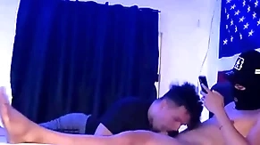 Sucking straight friend while while smoking