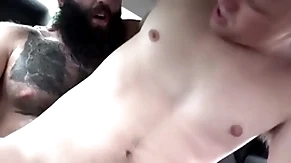 Hunk front daddy and twink front son fuck in car - markus kage, brent north