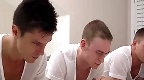 Missionary boys take a crack at hard triple sex after their prayer
