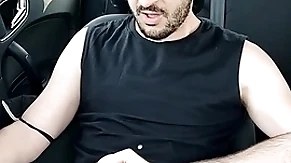 Xisco jerking inside the car full motion picture