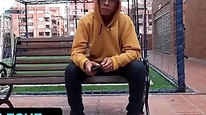 Hot latino stud gets tricked to suck stranger's dick by means of interview in bogota - latin leche