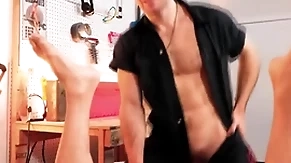 Merry car mechanic barebacked and rimmed by his hot buddy