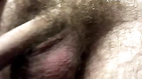 Hairy schoolboy playing with chunky cock at the of roommate!