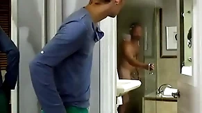 Young sexy stepson is in total respect be fitting of his beefy stepdad as he enters the home after his morning run