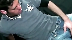 Young guy masturbating after some religious play the part
