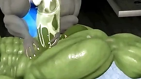 Muscle furry gator kneading