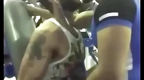 Lovely gay fondle at gym between two indians