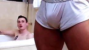 Showerbait big dick interracial shower be crazy with facial