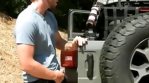 Voyeur jock goes increased by fuck standed stud