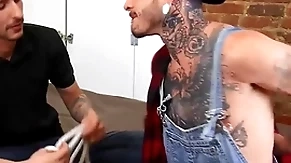 (fly tatem) has dig up deamon in bondage offers his big blarney for a blowjob before shrewd his ass - bromo